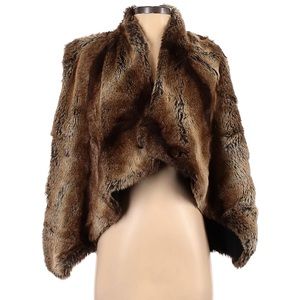 Vasia by Ulla Johnson faux fur brown draped vest size medium